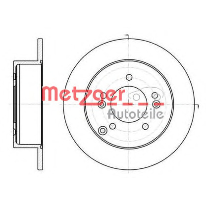 Photo Disque de frein METZGER 6129300