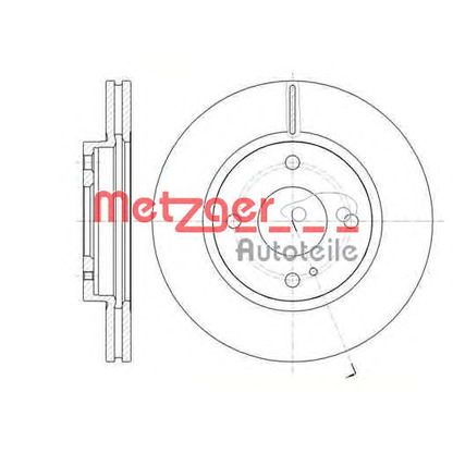 Foto Disco de freno METZGER 6129910