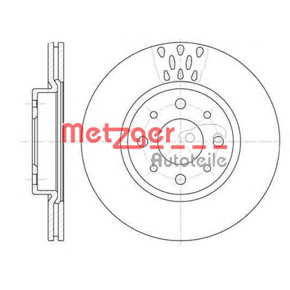 Foto Disco de freno METZGER 618910