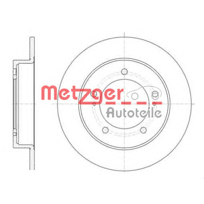 Foto Disco de freno METZGER 6110267