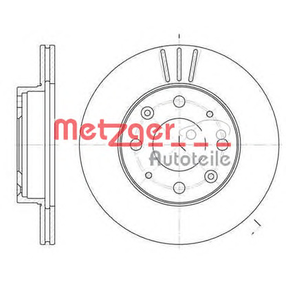 Foto Disco de freno METZGER 636810