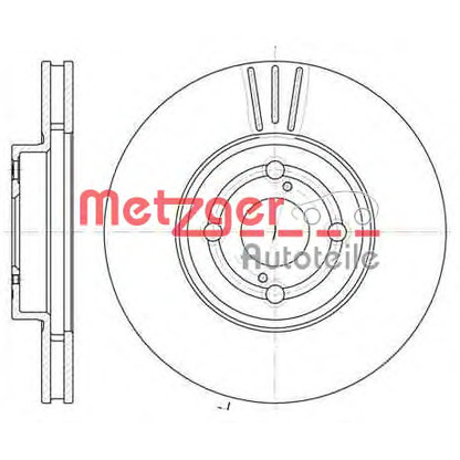 Foto Disco  freno METZGER 6110548