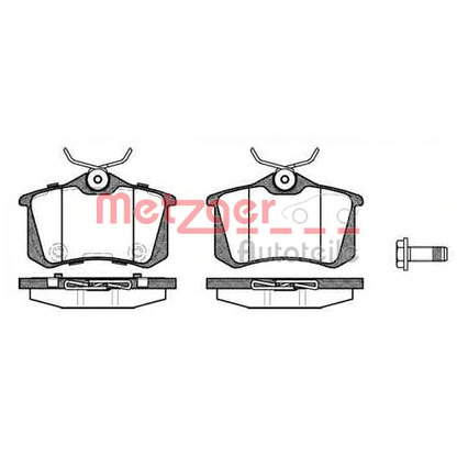 Photo Brake Pad Set, disc brake METZGER 026374