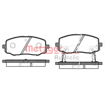 Foto Bremsbelagsatz, Scheibenbremse METZGER 113312