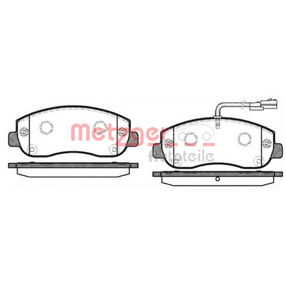 Фото Комплект тормозных колодок, дисковый тормоз METZGER 144901