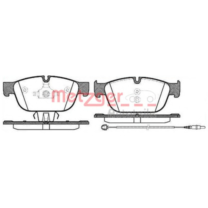 Photo Kit de plaquettes de frein, frein à disque METZGER 145101