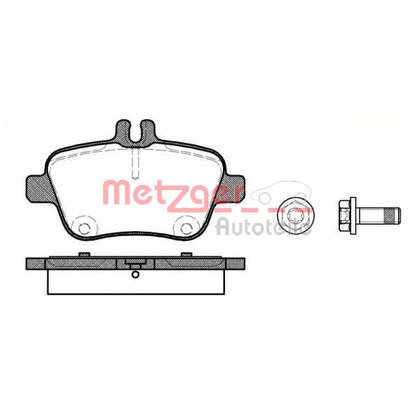 Фото Комплект тормозных колодок, дисковый тормоз METZGER 147700