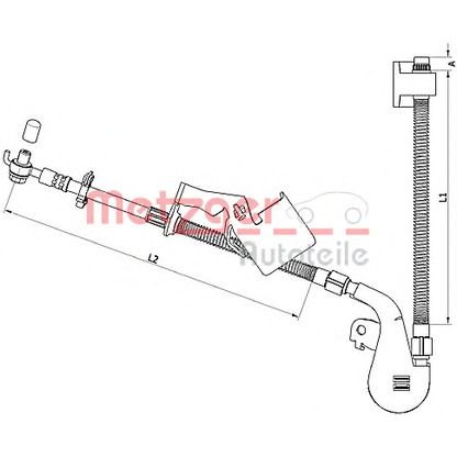 Foto Tubo flexible de frenos METZGER 4110752