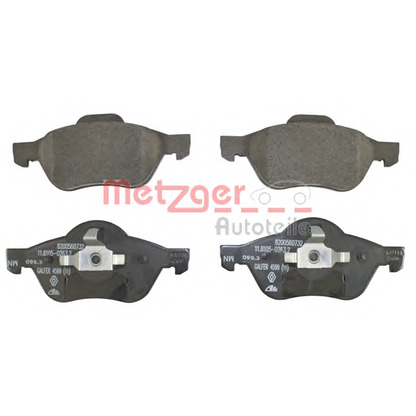 Photo Brake Pad Set, disc brake METZGER 1160102