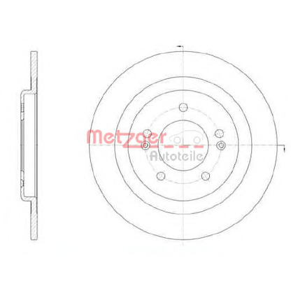 Foto Disco de freno METZGER 6143800