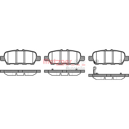 Фото Комплект тормозных колодок, дисковый тормоз METZGER 087631