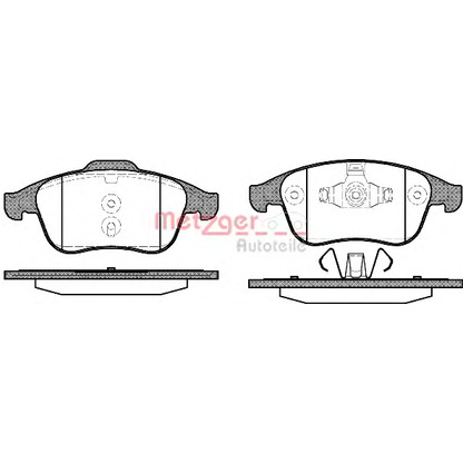 Фото Комплект тормозных колодок, дисковый тормоз METZGER 135000