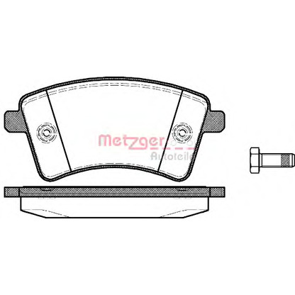 Photo Brake Pad Set, disc brake METZGER 135100