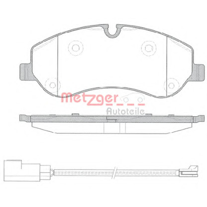 Photo Brake Pad Set, disc brake METZGER 152002