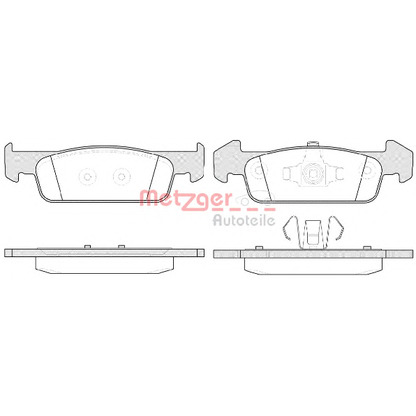 Foto Bremsbelagsatz, Scheibenbremse METZGER 1170791