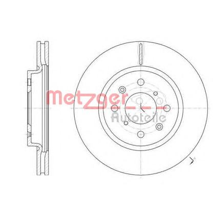 Foto Disco de freno METZGER 6148110