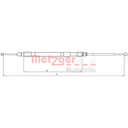 Photo Cable, parking brake METZGER 104157