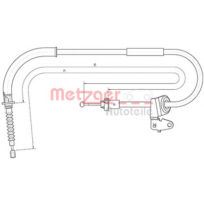 Photo Cable, parking brake METZGER 104302