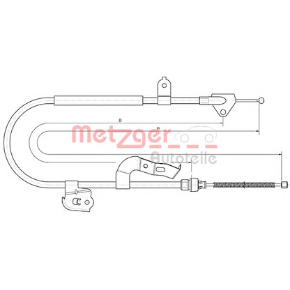 Foto Cavo comando, Freno stazionamento METZGER 104510