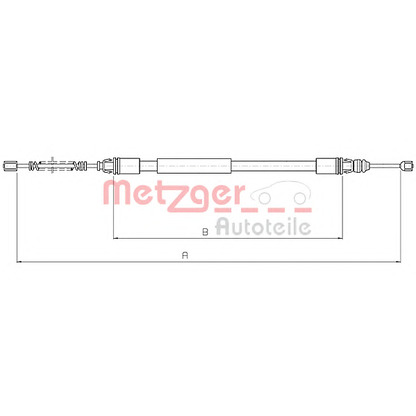 Photo Cable, parking brake METZGER 104712