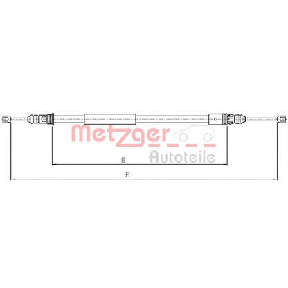 Photo Cable, parking brake METZGER 104713