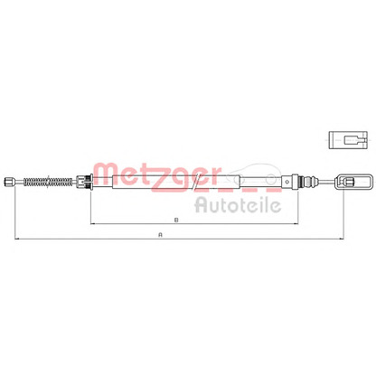 Zdjęcie Cięgno, hamulec postojowy METZGER 104719