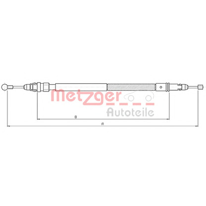 Zdjęcie Cięgno, hamulec postojowy METZGER 104738