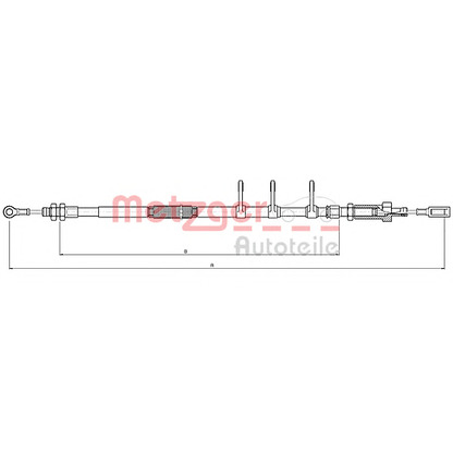 Photo Cable, parking brake METZGER 104741