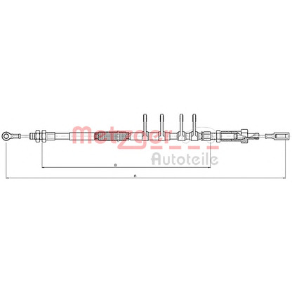 Photo Cable, parking brake METZGER 104742