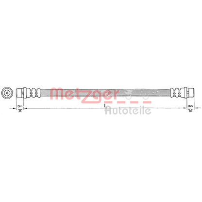 Foto Tubo flexible de frenos METZGER 4110364