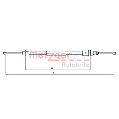 Photo Cable, parking brake METZGER 106215