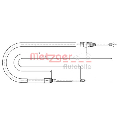 Foto Cable de accionamiento, freno de estacionamiento METZGER 106224