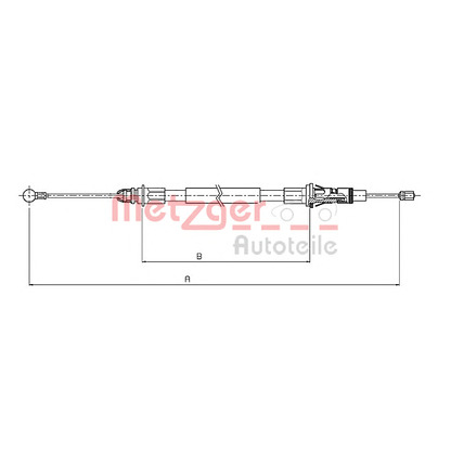 Photo Cable, parking brake METZGER 106854