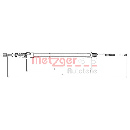 Photo Tirette à câble, frein de stationnement METZGER 107137