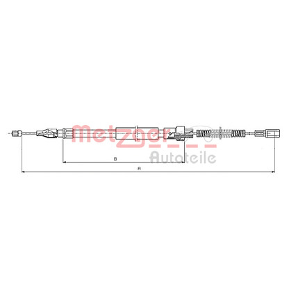 Photo Cable, parking brake METZGER 107381