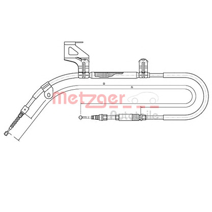 Photo Cable, parking brake METZGER 107482