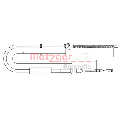 Photo Cable, parking brake METZGER 107515