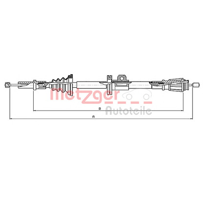 Photo Cable, parking brake METZGER 108061