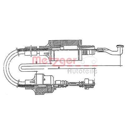 Foto Cable de accionamiento, accionamiento del embrague METZGER 112552