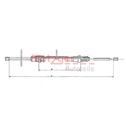 Foto Cable de accionamiento, freno de estacionamiento METZGER 116761