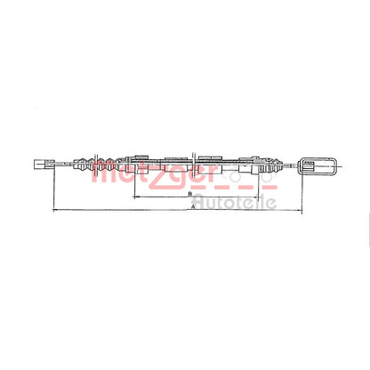 Photo Cable, parking brake METZGER 116765