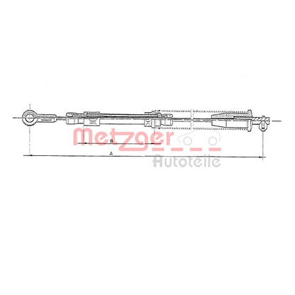 Foto Cable de accionamiento, freno de estacionamiento METZGER 12519