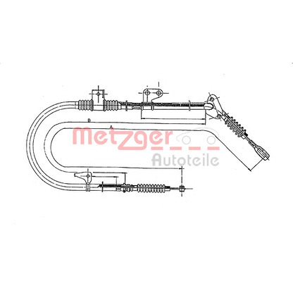 Photo Cable, parking brake METZGER 170582