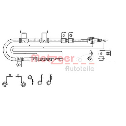 Photo Cable, parking brake METZGER 172575