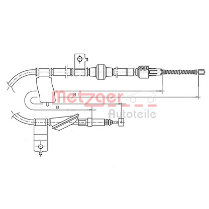 Photo Cable, parking brake METZGER 174015