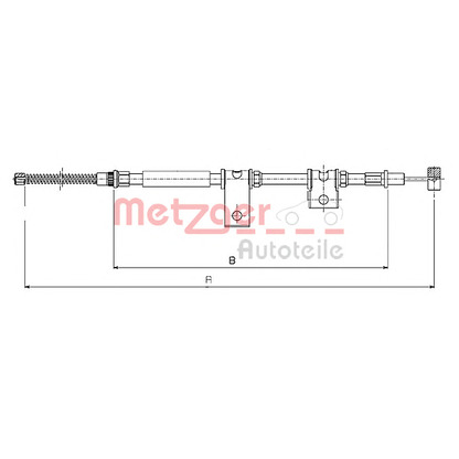 Foto Cable de accionamiento, freno de estacionamiento METZGER 175016