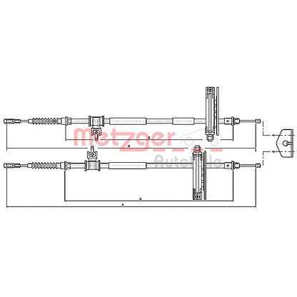 Photo Cable, parking brake METZGER 105362