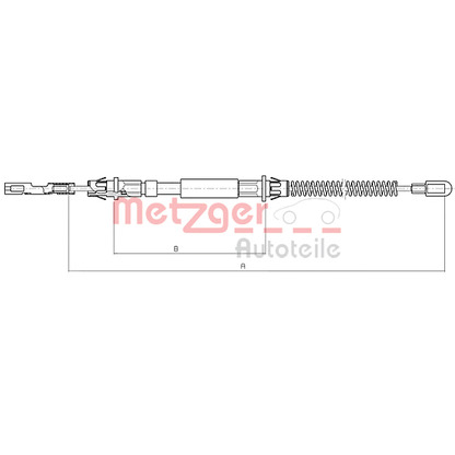 Photo Cable, parking brake METZGER 105972