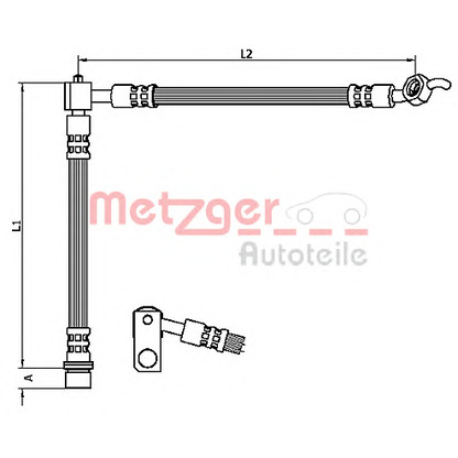 Фото Тормозной шланг METZGER 4110103