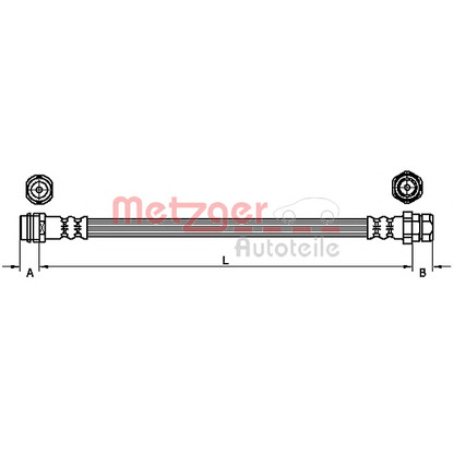 Photo Brake Hose METZGER 4110252